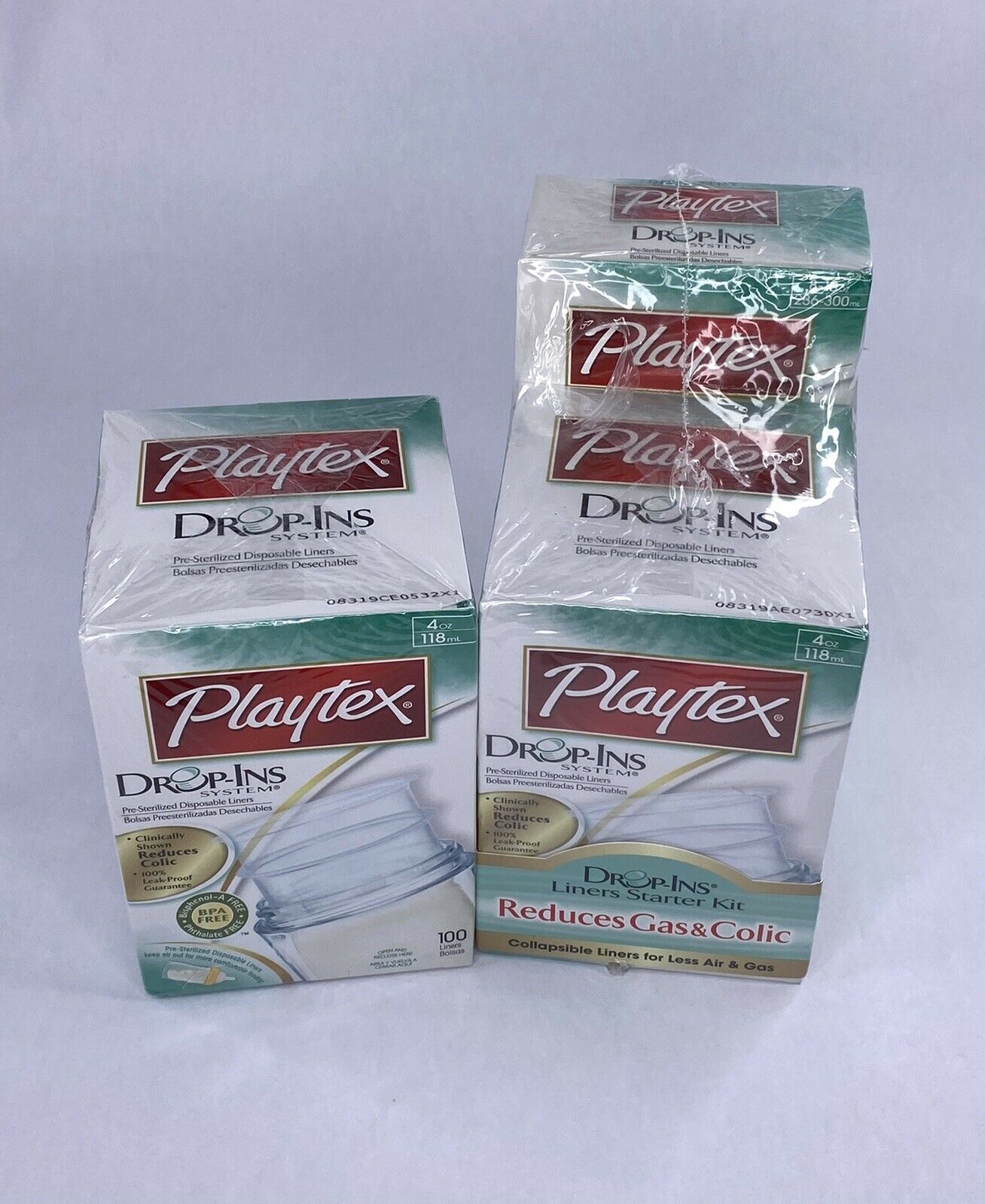 Playtex Lot Of Drop Ins Liners Box Of 100 4oz/8oz Disposable Pre-sterilized Nib
